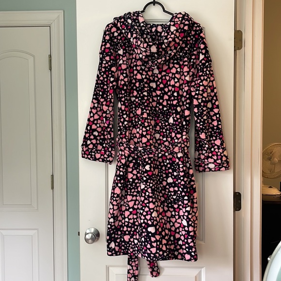 NWT VERA BRADLEY “Love You Lots - Navy” Hooded Robe for Women Size L/XL - Picture 2 of 4